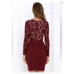 Bodycon Fairy Grunge Sexy Lulus Swoon’er Or Later Dress Long Sleeve M NWT